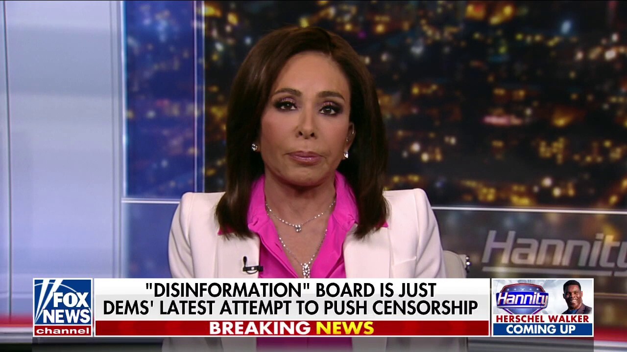 Biden’s disinformation board close to ‘Big Brother’: Judge Jeanine Pirro