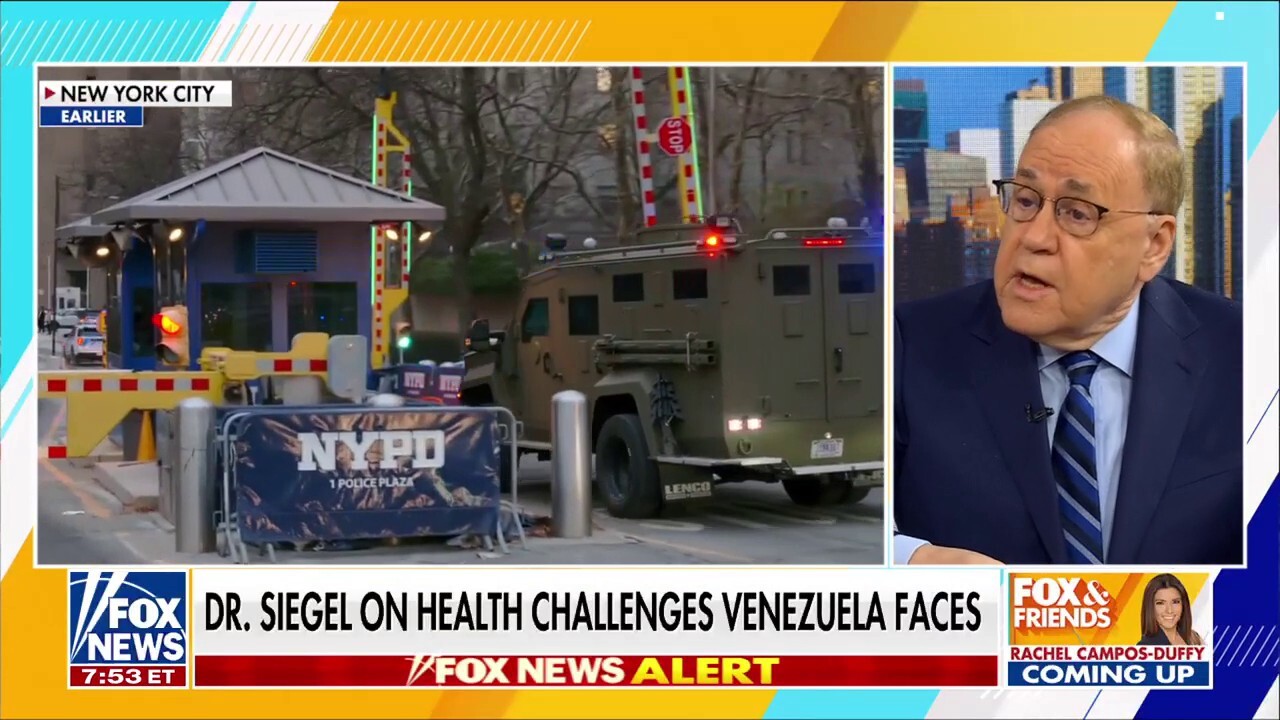 Fox News senior medical analyst Dr. Marc Siegel discusses Venezuela's severe health crisis, detailing the lack of sanitation, medical supplies, and basic healthcare infrastructure under Nicolás Maduro's regime on 'Fox & Friends.'