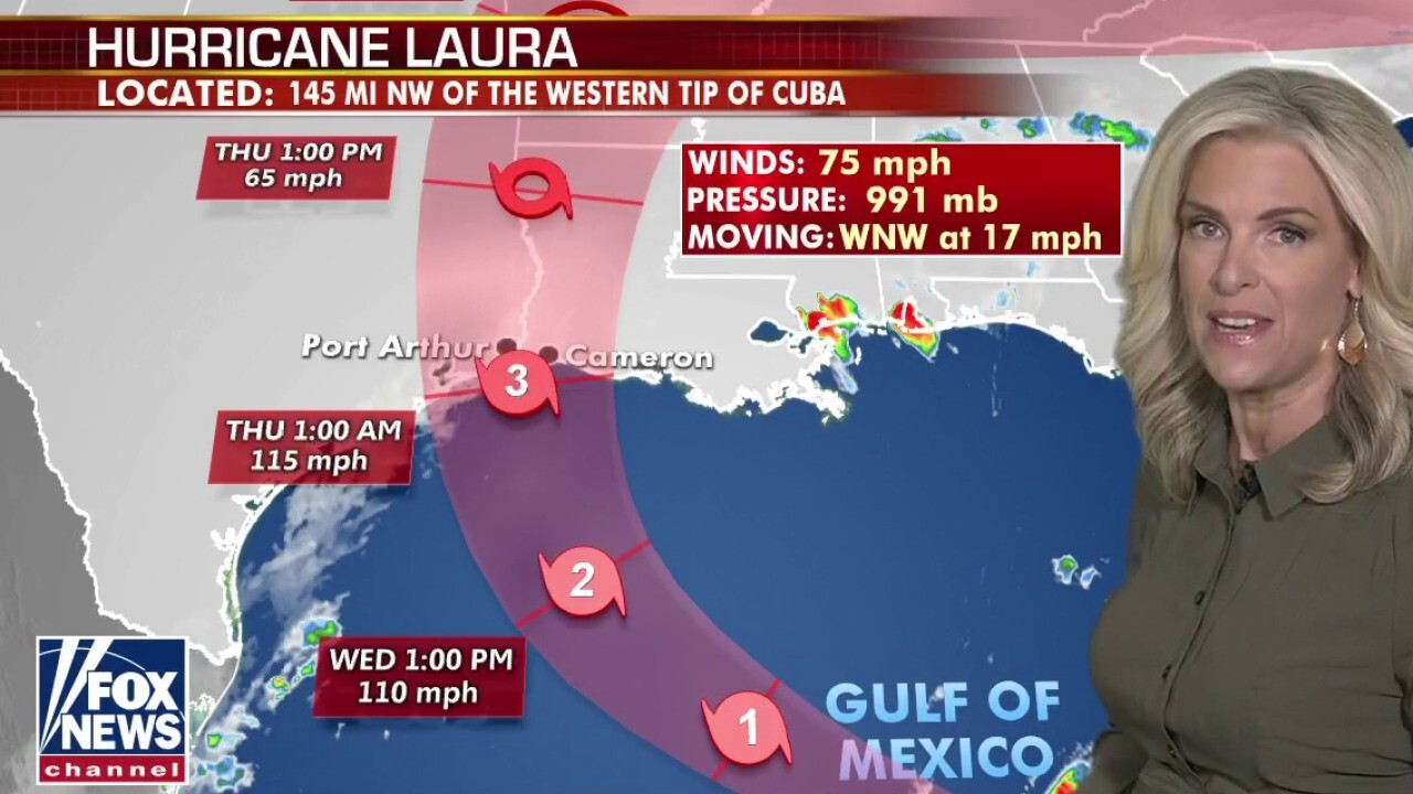 Hurricane Laura gains strength as storm enters Gulf Coast