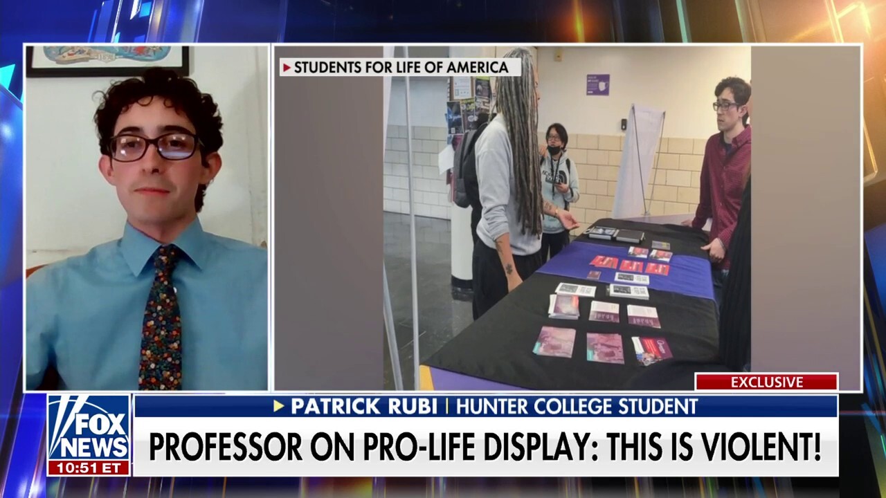 College student details professor's attack on anti-abortion display