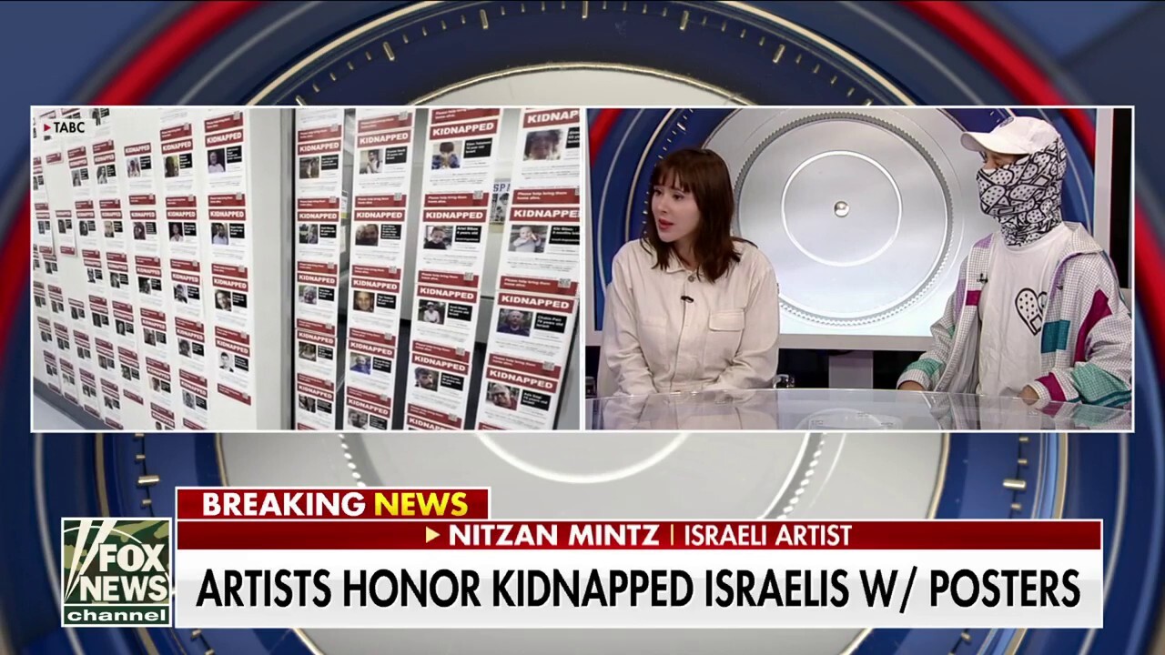 NYC artists honor Israelis taken by Hamas with 'kidnapped' posters