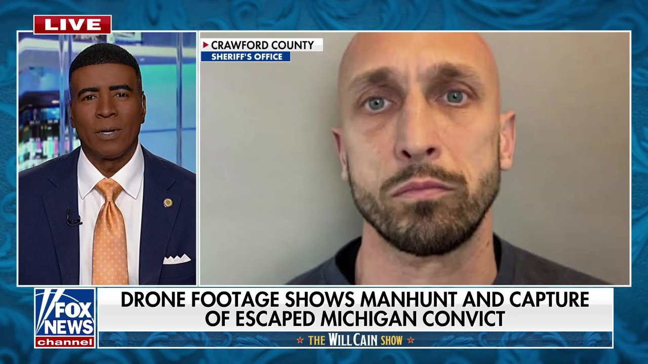 Drone footage shows manhunt, capture of escaped Michigan convict