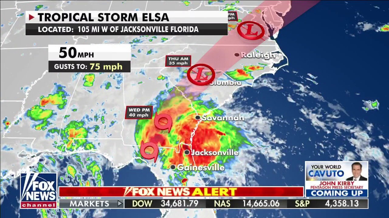  Tropical Storm Elsa brings heavy winds and rain up the gulf coast