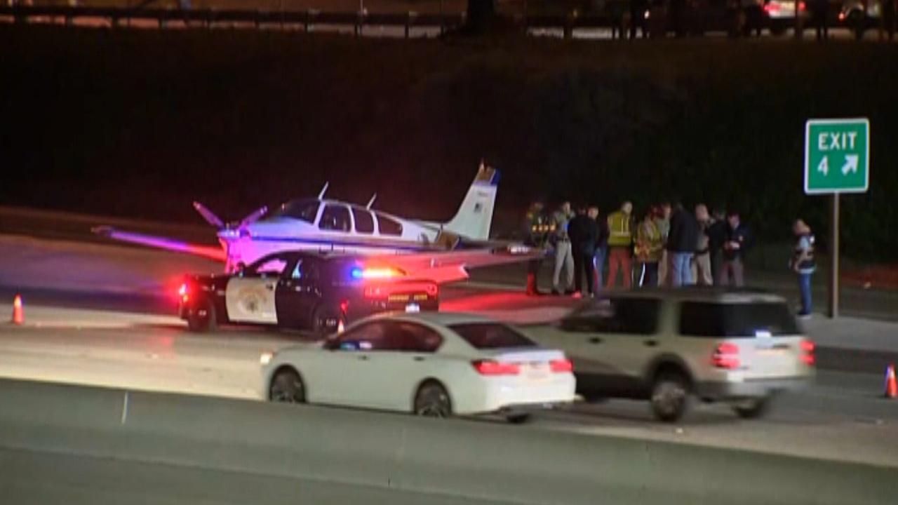 Pilot makes amazing emergency landing on California freeway