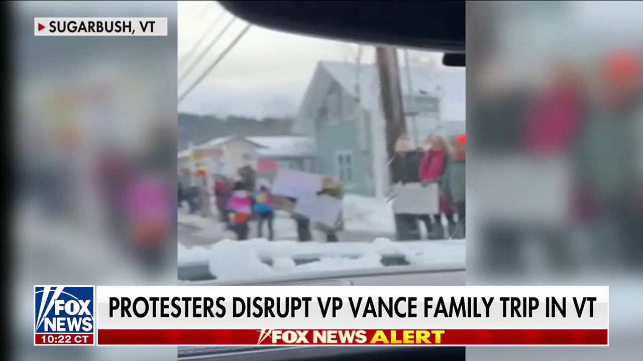 Demonstrators protest VP Vance in Vermont following Zelenksyy dispute 