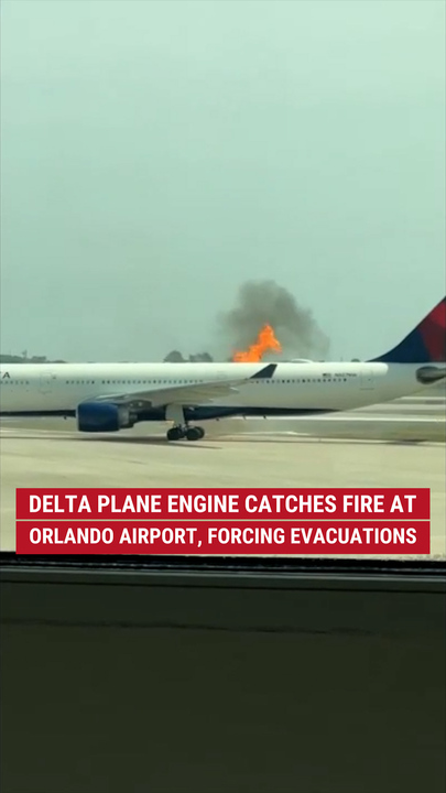 Delta level   motor  catches occurrence  astatine  Orlando airport, forcing evacuations 
