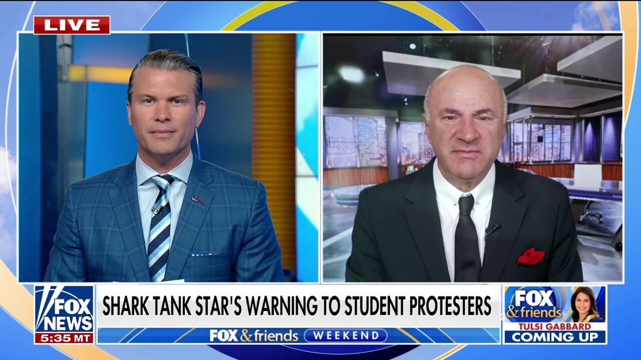 'Shark Tank' investor Kevin O'Leary issues a warning to young anti-Israel protestors during an appearance on ‘Fox & Friends Weekend.’