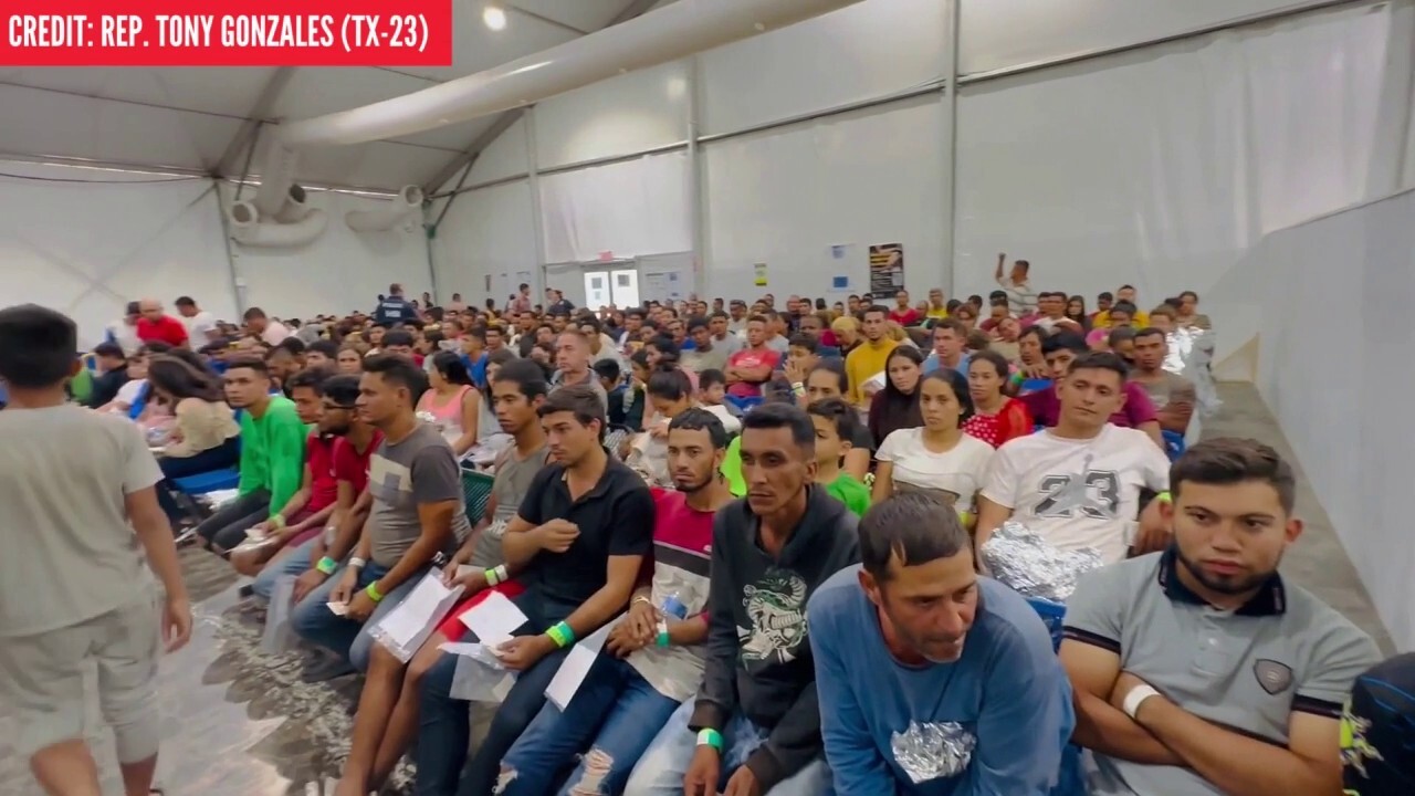 Video shows overcrowding at a border patrol processing facility in Eagle Pass, Texas