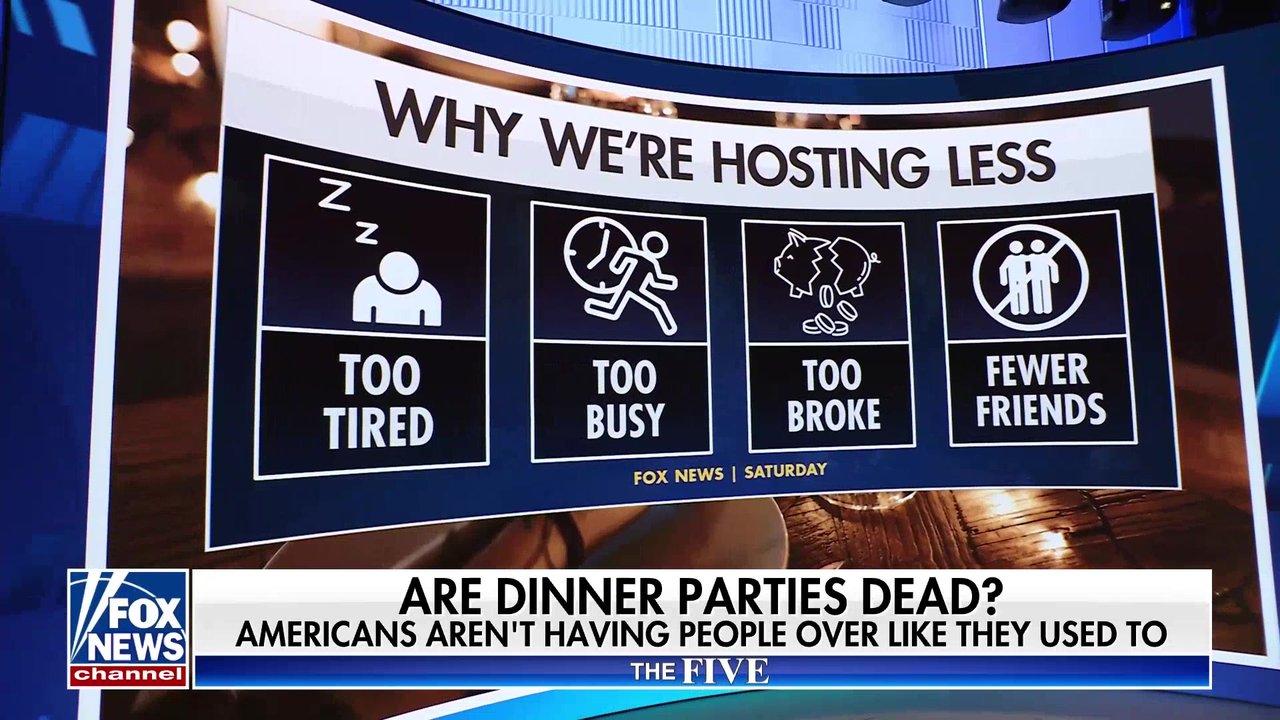 Are dinner parties dead? Data shows decline in Americans hosting at home