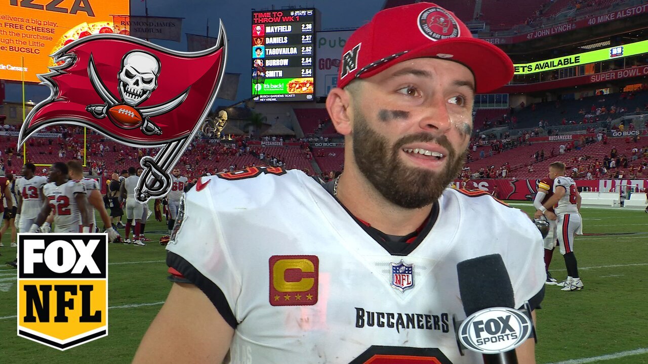 'Proud of our guys' – Baker Mayfield shows high praise for Buccaneers after Week 1 win over Commanders | NFL on FOX