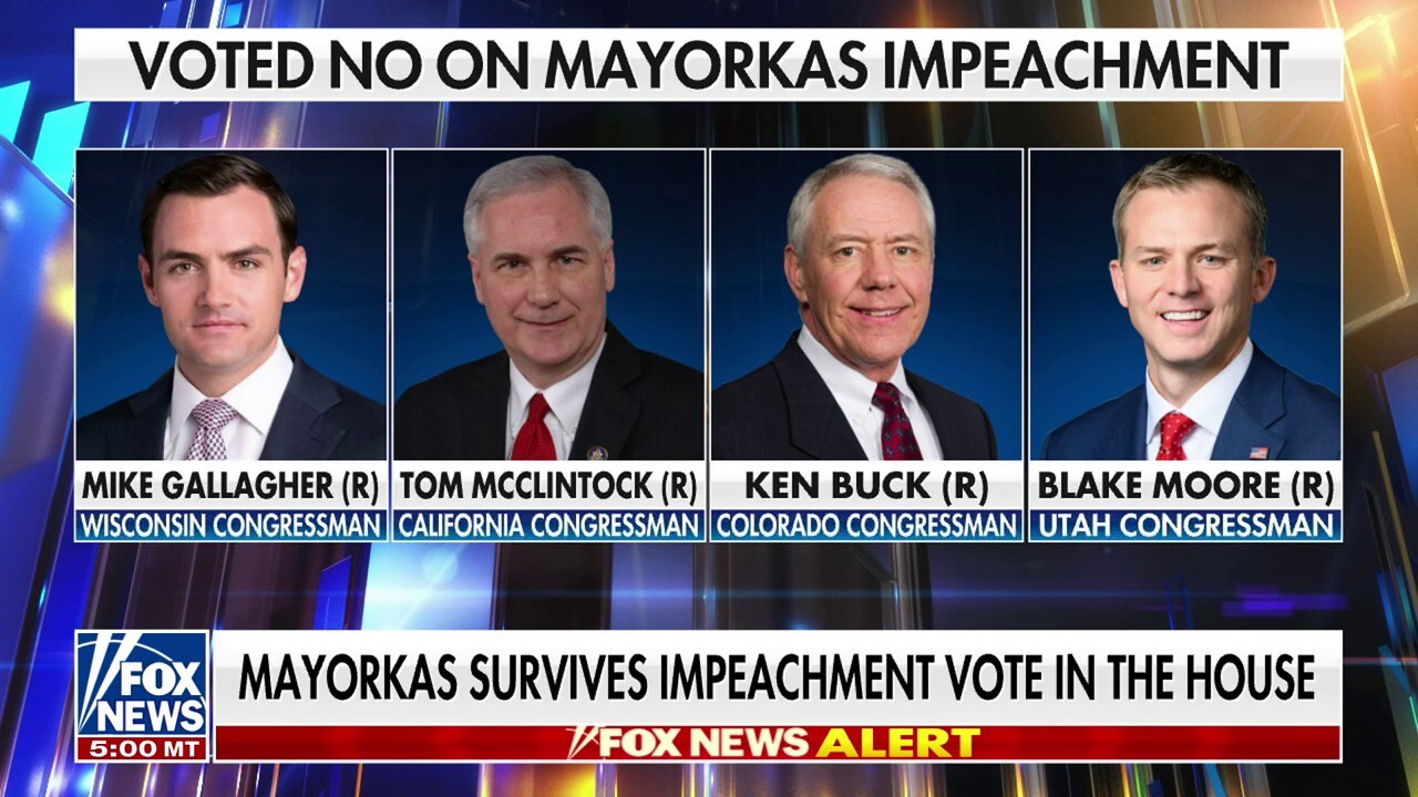Four House Republicans vote against impeachment of Alejandro Mayorkas