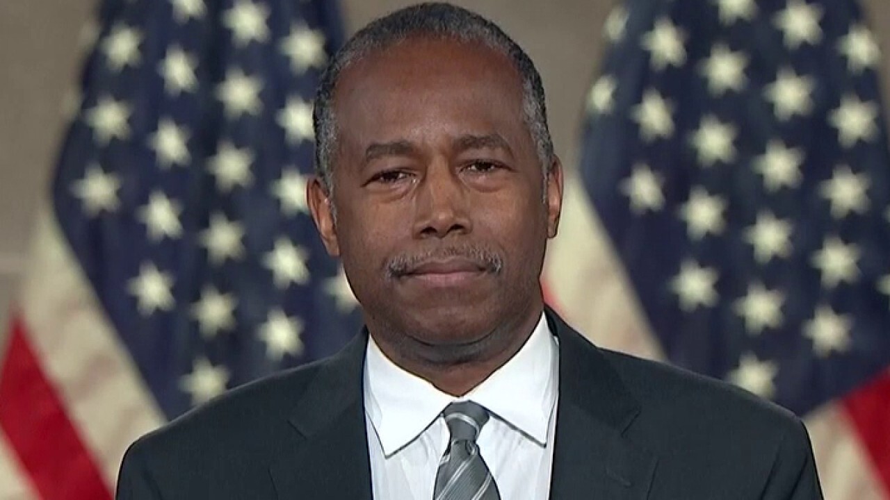 Housing and Urban Development Secretary Ben Carson speaks at the final night of the 2020 Republican National Convention.