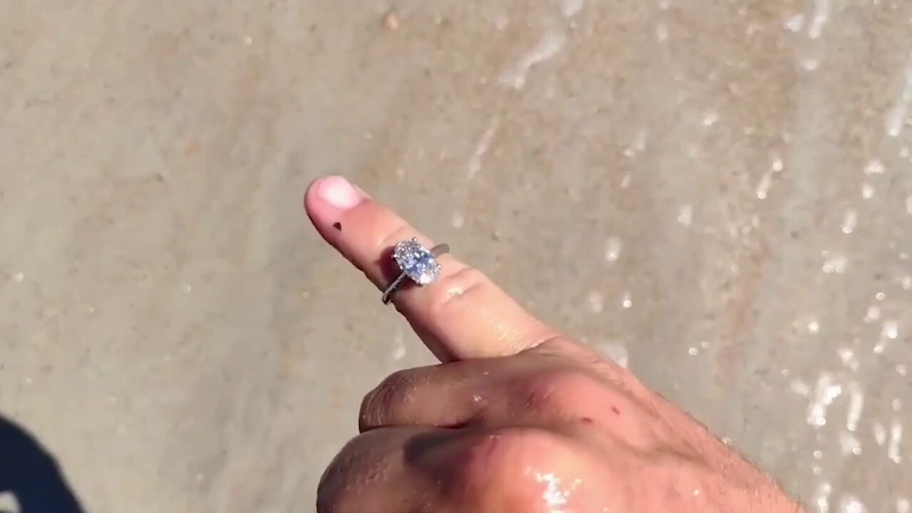 Diamond ring found in sand on Florida beach