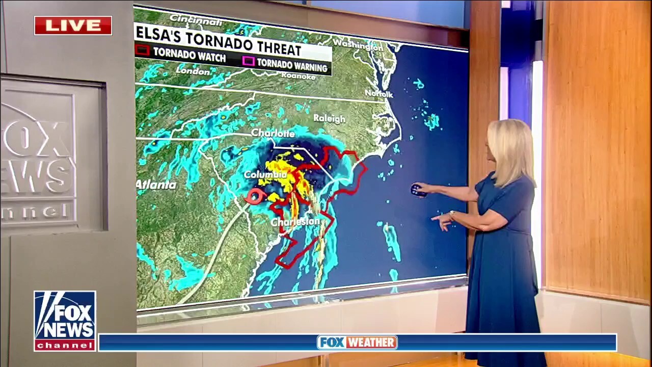 Tropical Storm Elsa brings heavy rain, strong gusts as it moves up eastern seaboard  