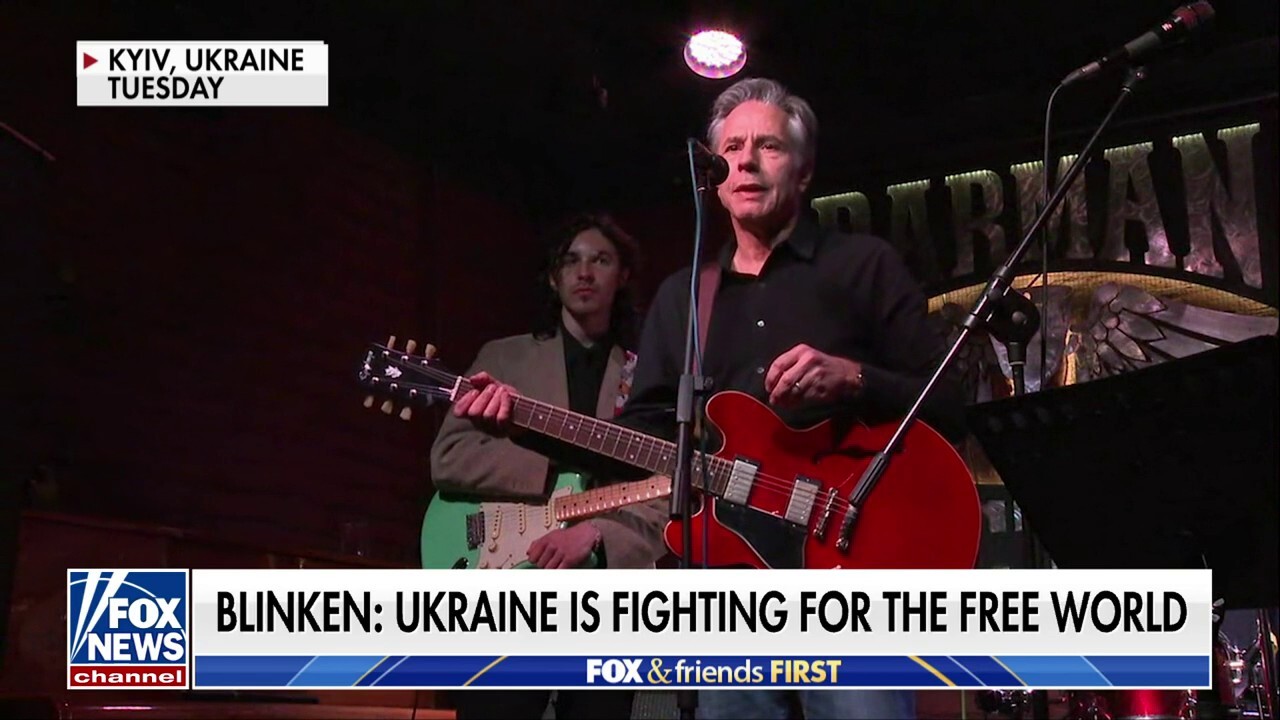 Antony Blinken takes heat for performing at Ukrainian bar to show support for fight against Russia