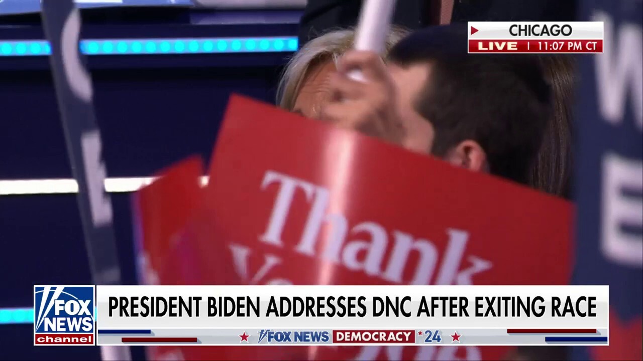 "I love my country more," President Joe Biden addresses the 2024 Democratic National Convention