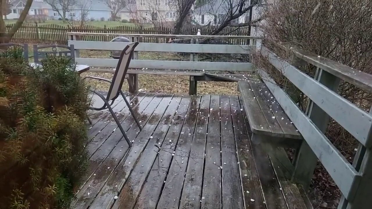 Thunderstorms bring ping pong ball-sized hail