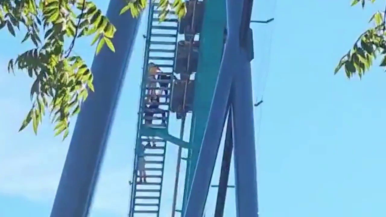 Six Flags guests evacuate Goliath ride after deadly incident