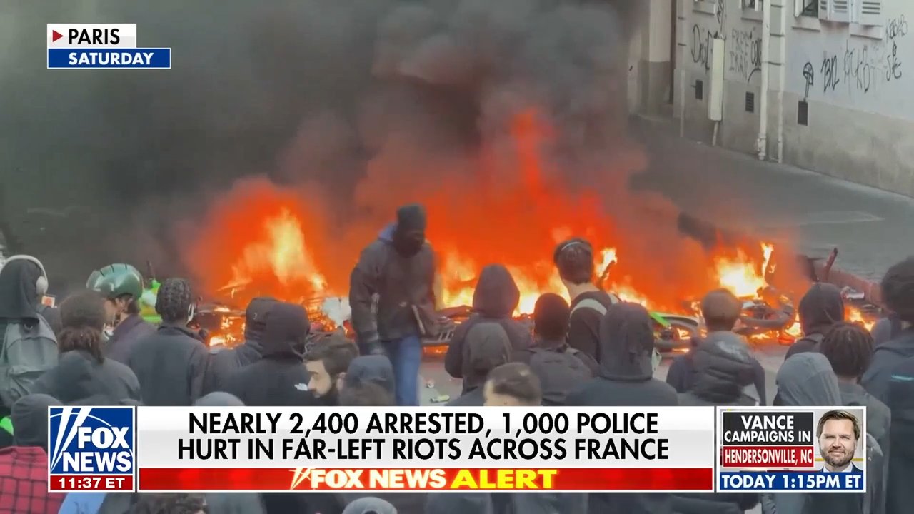 Greg Palkot reports on violent far-left riots and looting in France
