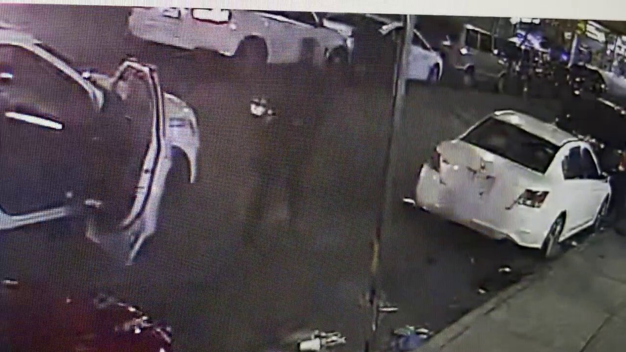 Surveillance footage of Isus Thompson attack Officer Kyo Sun Lee in the Bronx