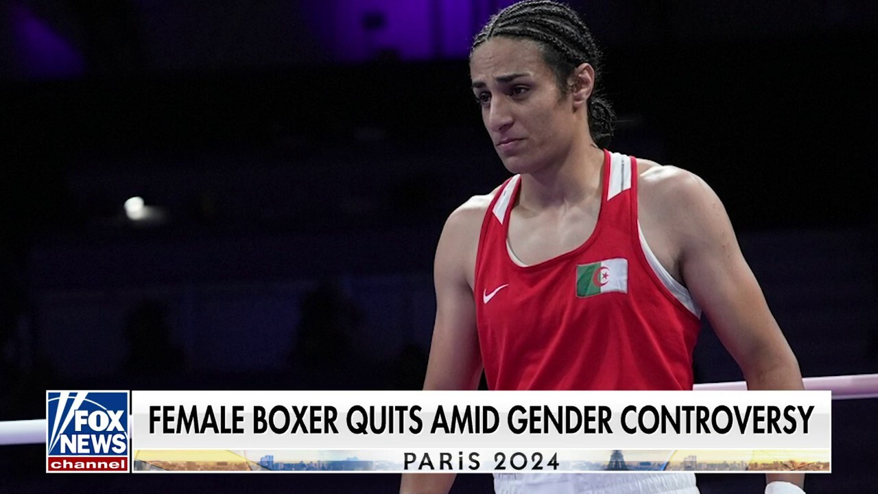 Female Olympic boxer quits fight against opponent embroiled in gender controversy