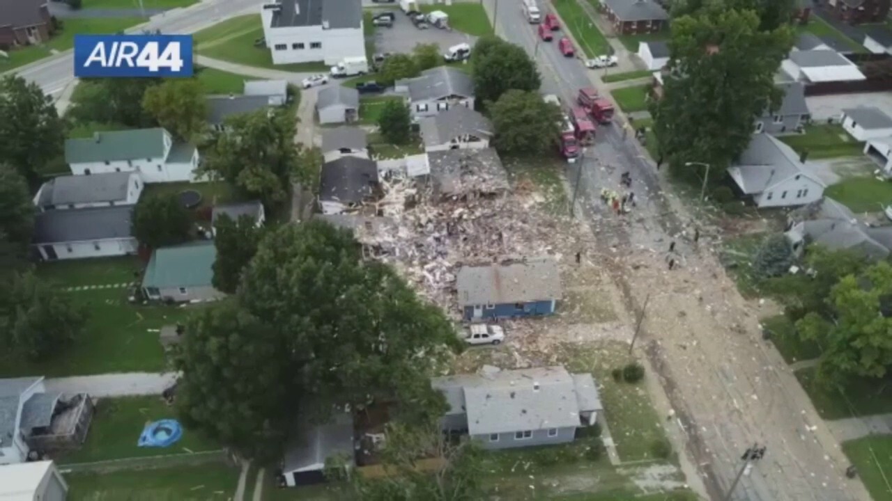 Wreckage after Indiana house explosion