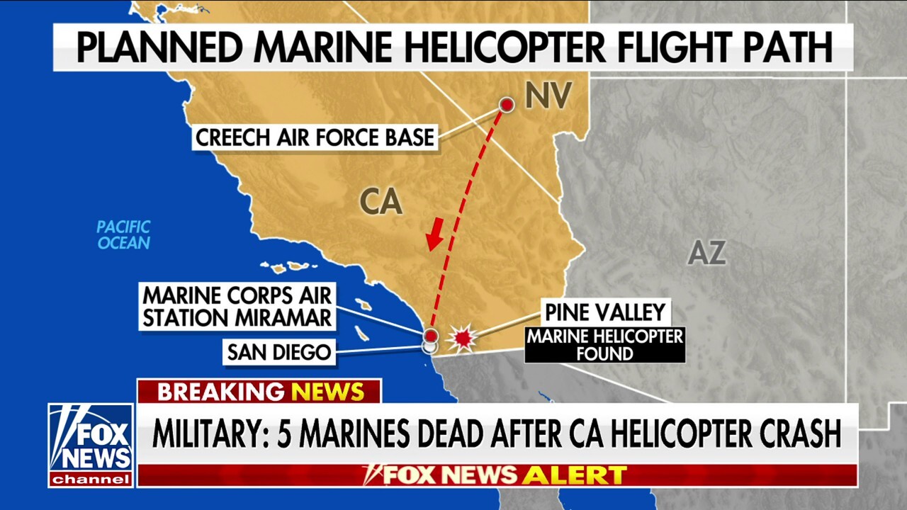 Идентифицирани са 5 морски пехотинци, убити при катастрофа с хеликоптер в Калифорния