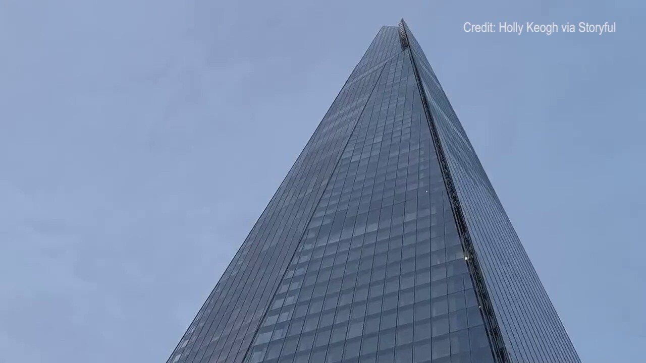  A climber was spotted scaling a 1,000-foot skyscraper in London