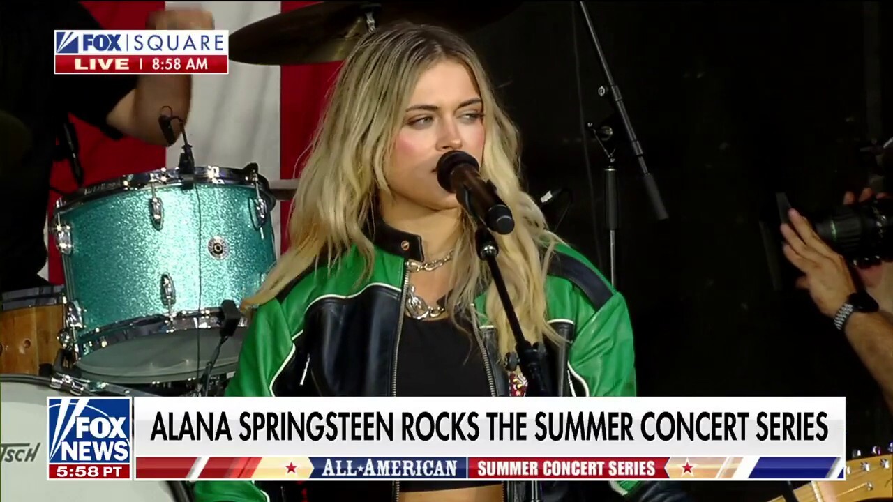 Alana Springsteen performs at the All-American Summer Concert Series