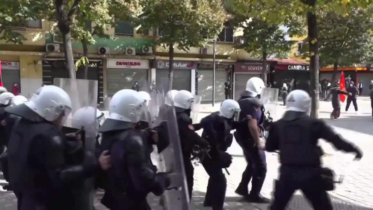 Rioters, police clash as protests against Socialist government rock Albania's capital