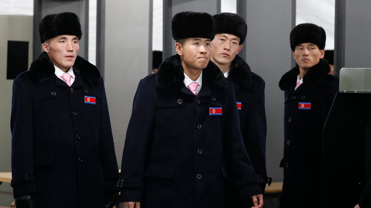 North Korean Olympians arrive at athletes' village