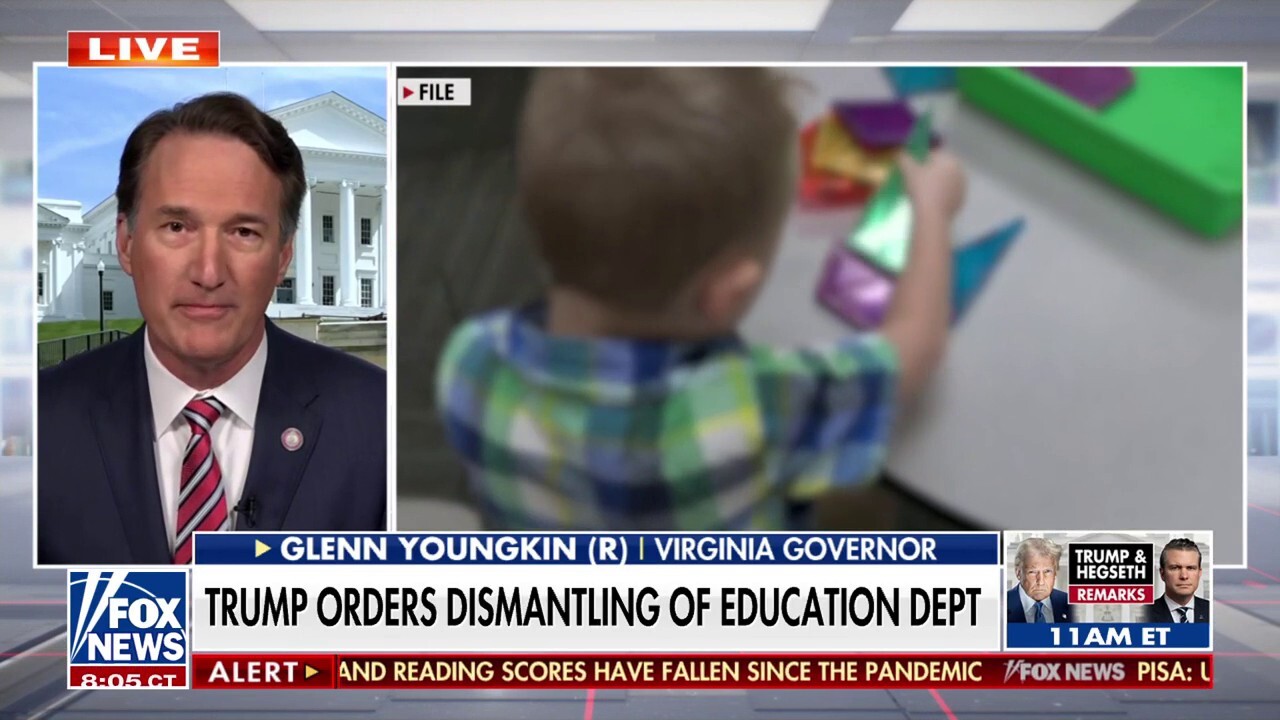 Gov. Youngkin emphasizes 'cutting out the bureaucracy' as Trump orders elimination of Education Department