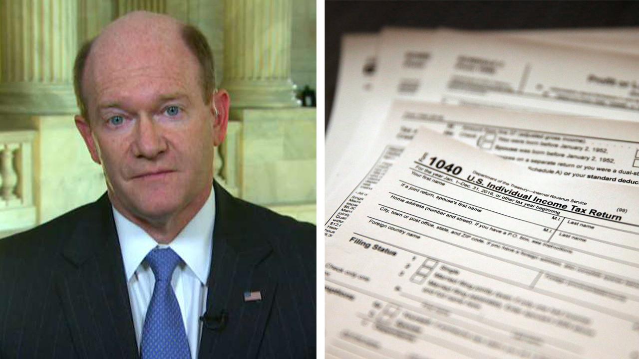 Sen. Chris Coons calls for bipartisan tax reform proposal