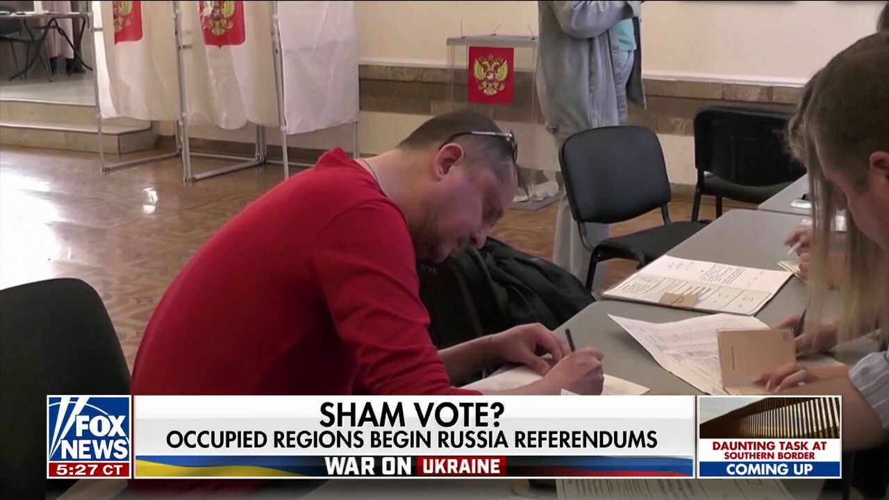 Ukrainians vote in sham referendum asking if they want to be a part of Russia