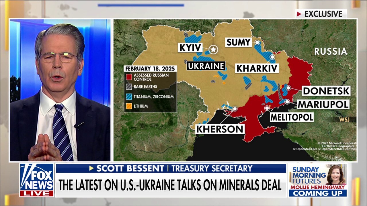 Treasury secretary reveals 'strong signal' Russia dislikes US-Ukraine mineral deal