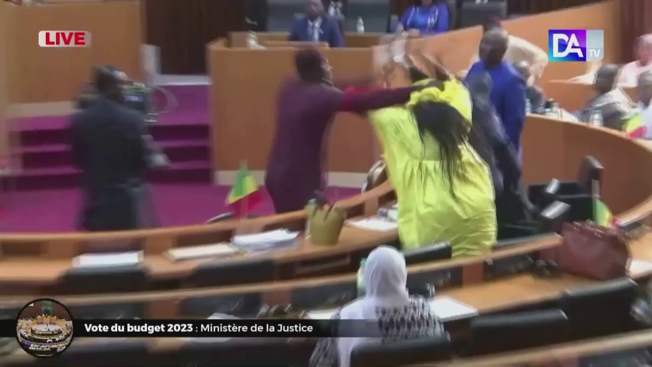 Brawl erupts in Senegal's parliament after male lawmaker slaps female colleague