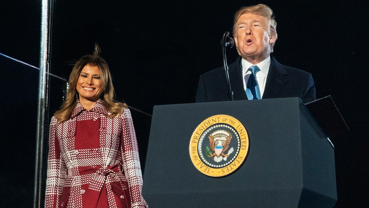 President Trump and First Lady Melania participate in White House Hanukkah reception