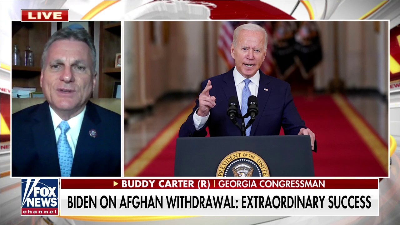 Biden calling Afghanistan a success when it was 'catastrophic failure' is 'despicable': Rep. Carter