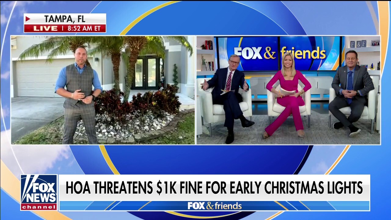 HOA threatens Florida homeowner with $1,000 fine for early Christmas decor