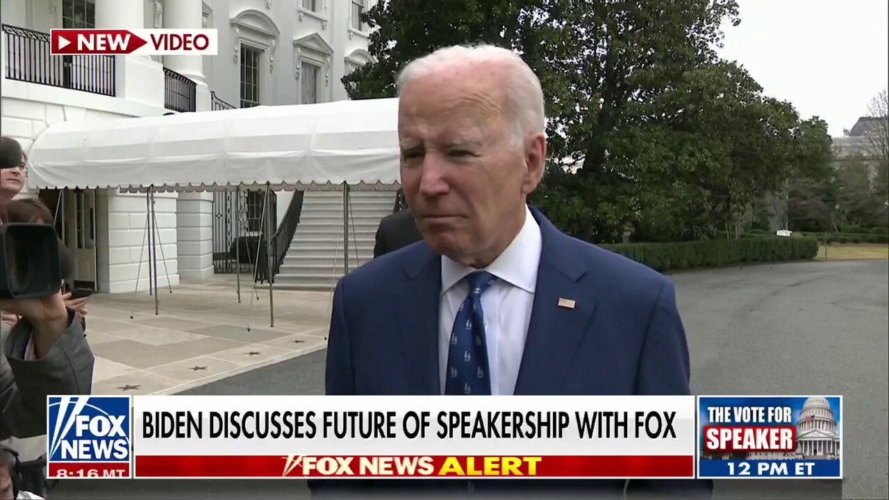 Biden speaks out on House speakership fight