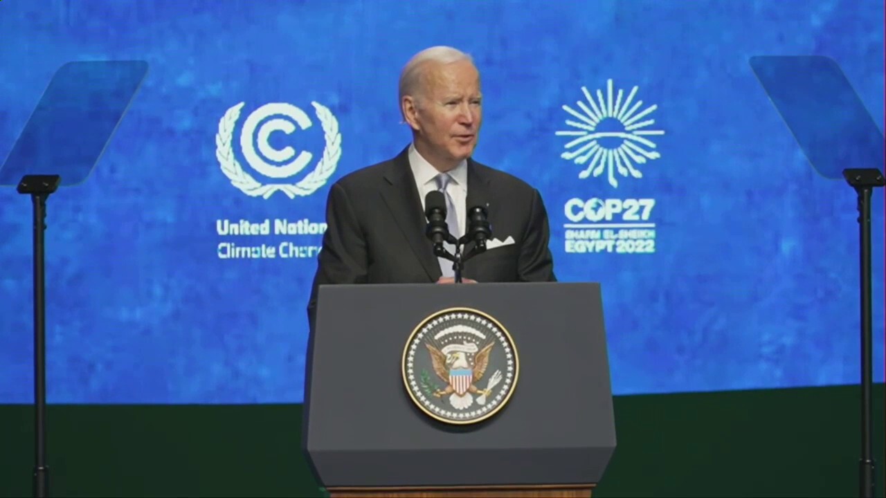 Biden interrupted by protesters at COP27 summit as he calls for 'transformational changes'