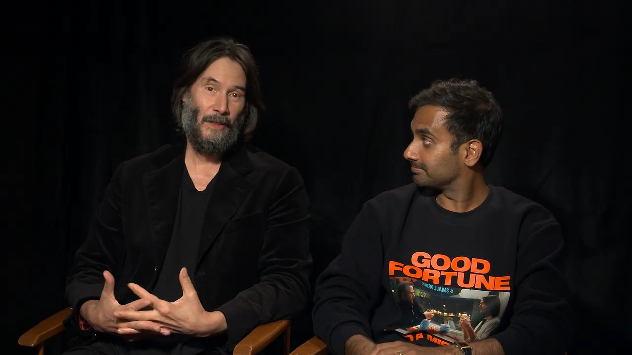 Keanu Reeves and Aziz Ansari on comedy ‘Good Fortune’