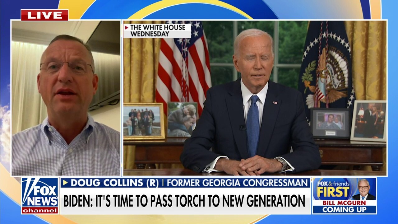 Biden 'failed miserably' at explaining why he dropped out of 2024 race: Doug Collins