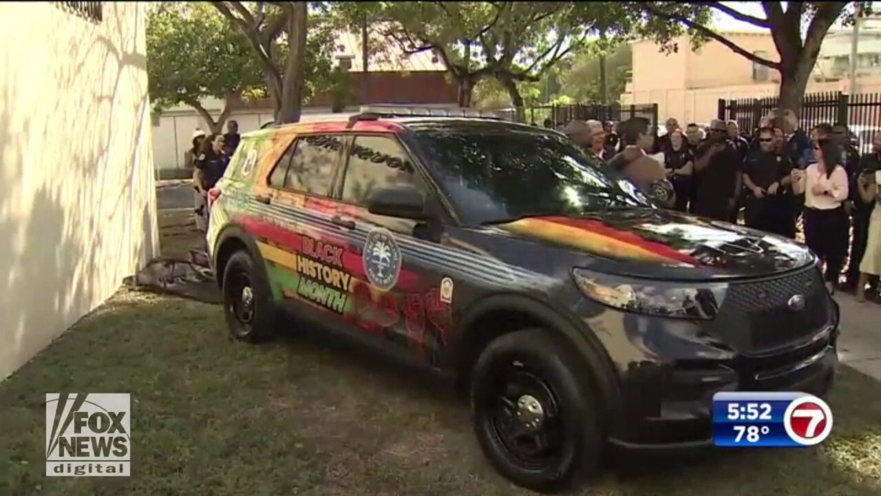 Police cruiser decorated to celebrate Black History Month