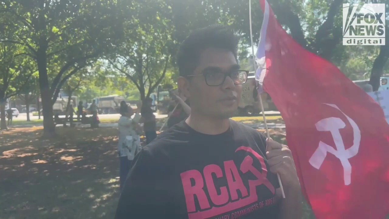 Anti-Israel protestors gather outside Democratic National Convention