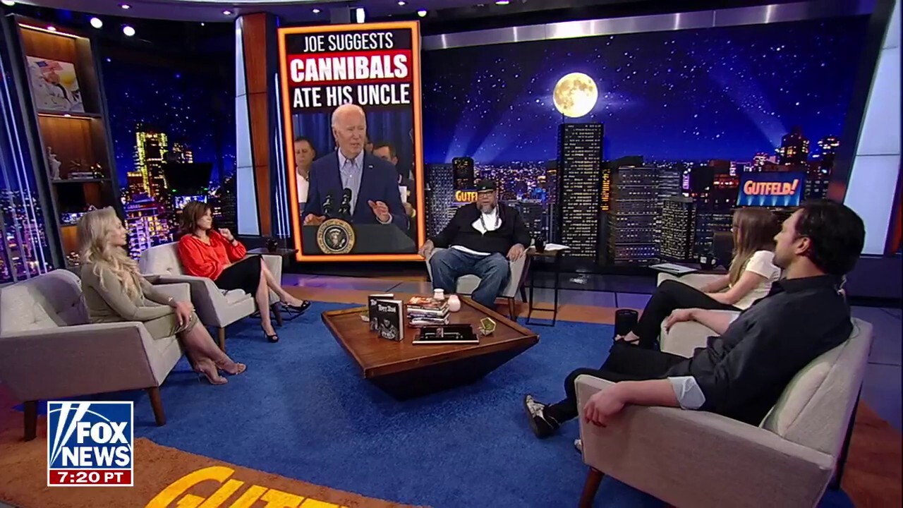 'Gutfeld!' panelists react to President Biden suggesting his uncle was eaten by cannibals.