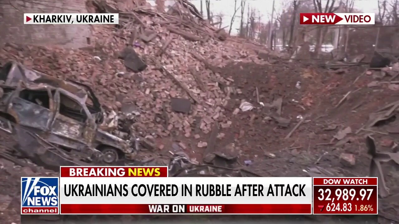 New footage shows aftermath of bombing in Kharkiv, Ukraine