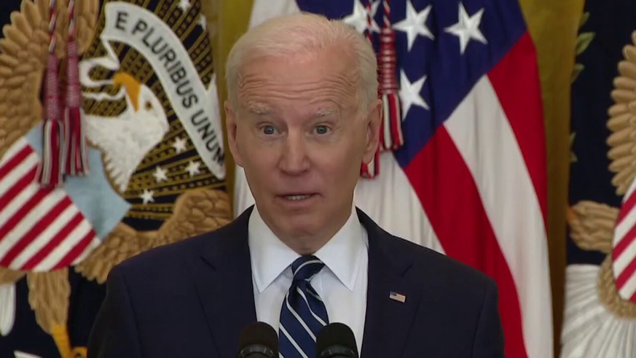 How did the media handle Biden's first White House press conference?