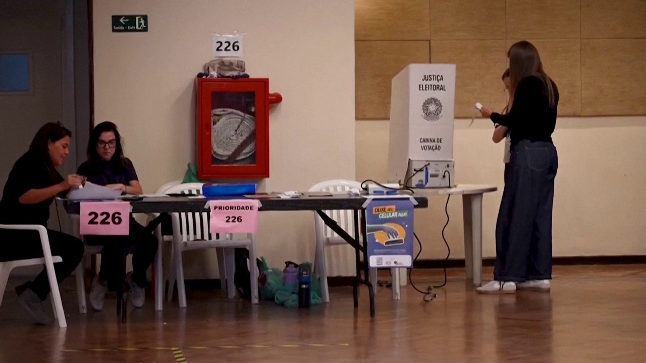 Voting machines at a Rio de Janeiro polling station