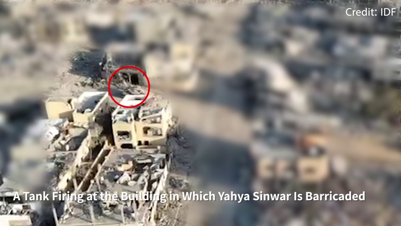 Video shows Israeli tank firing into building where Hamas leader was hiding